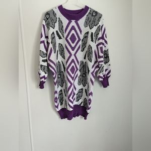 80's Vintage Wool Women's Sweater Dress Size Small SNAP INTERNATIONALE